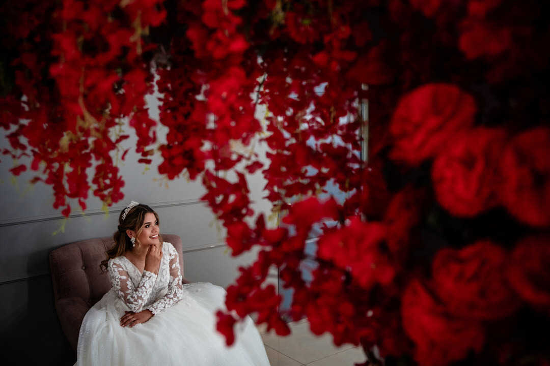 Retrato de los recién casados después de la ceremonia.