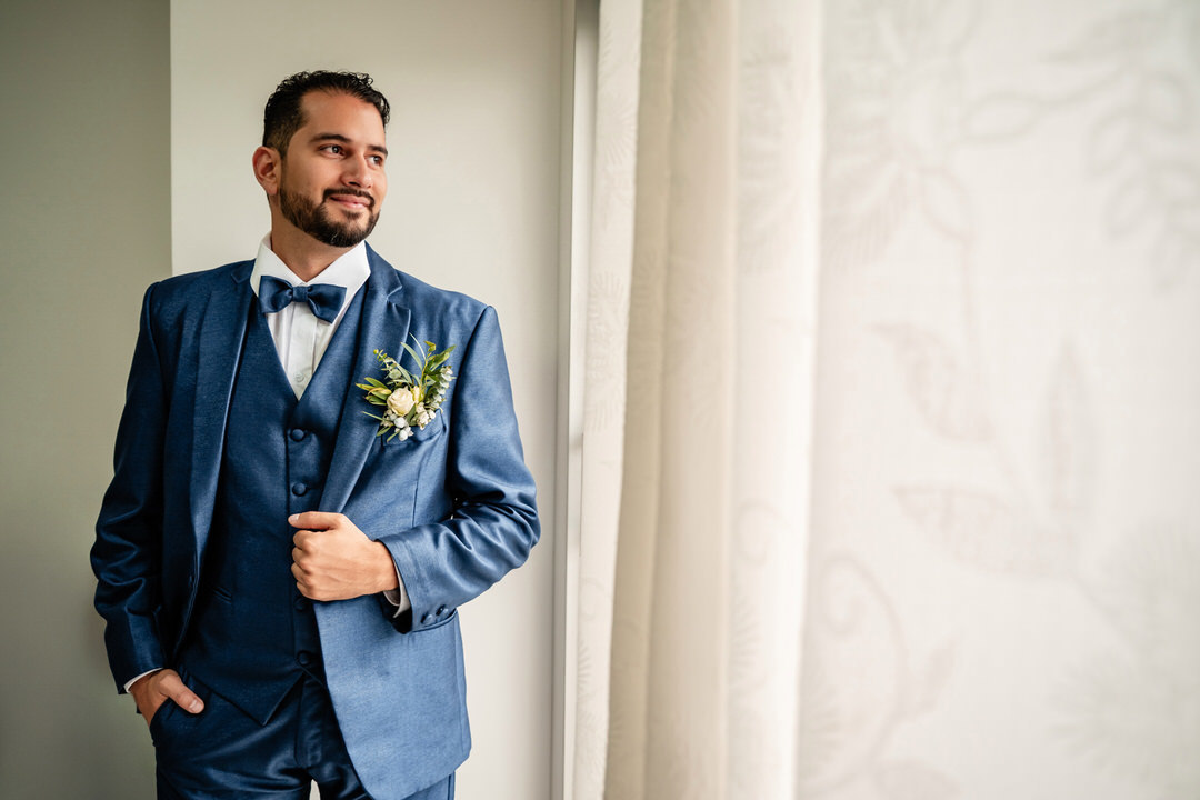 Retrato de los recién casados después de la ceremonia.