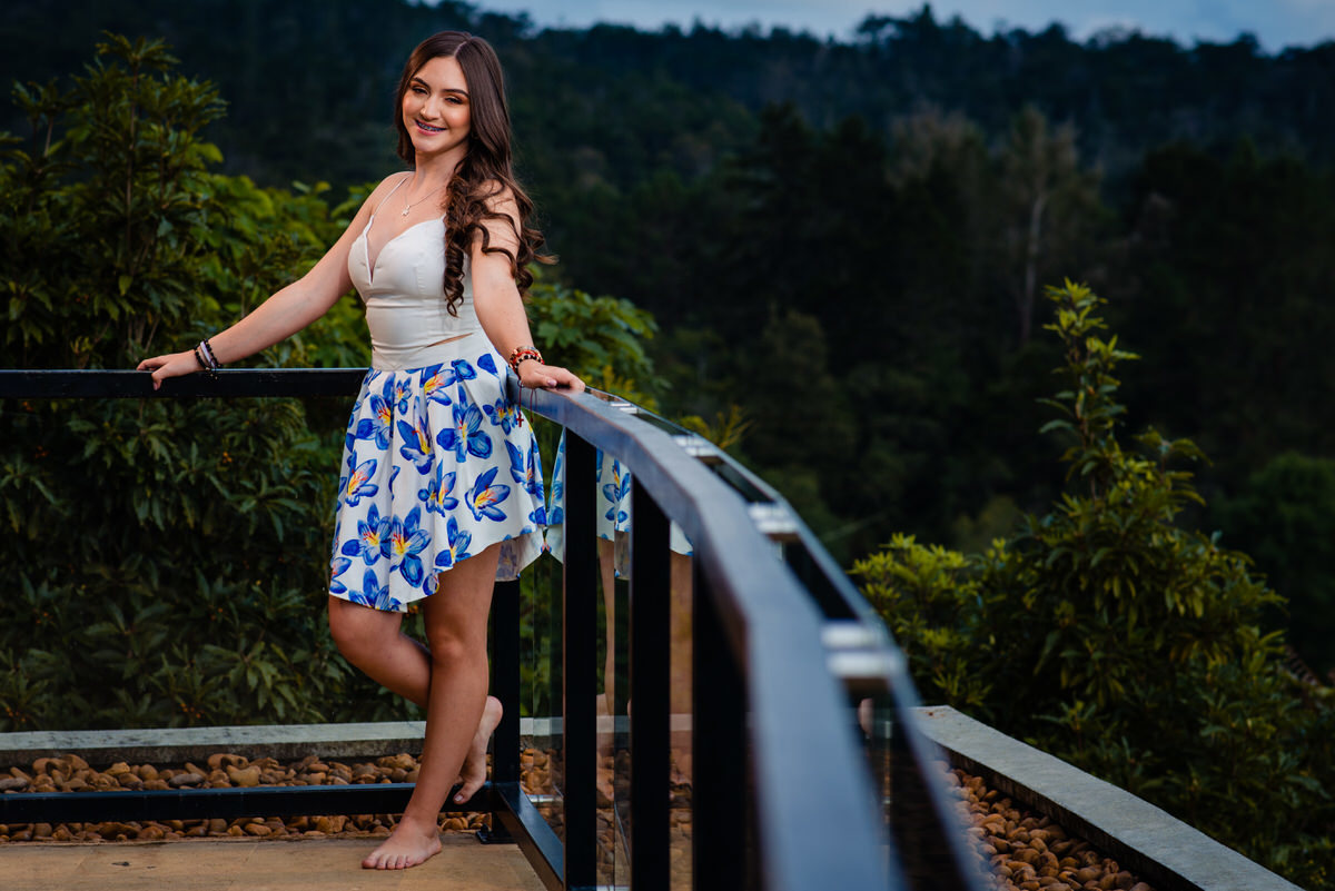 Ximena en sus quince años en el hotel del Parque Arví