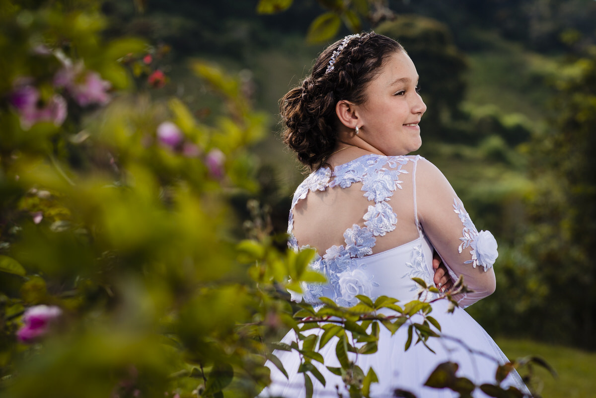 Juliana en su sesión de fotos