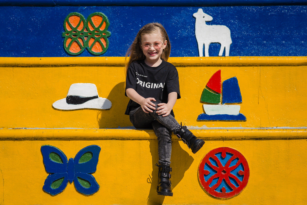 Paulina con su vestido de cumpleaños