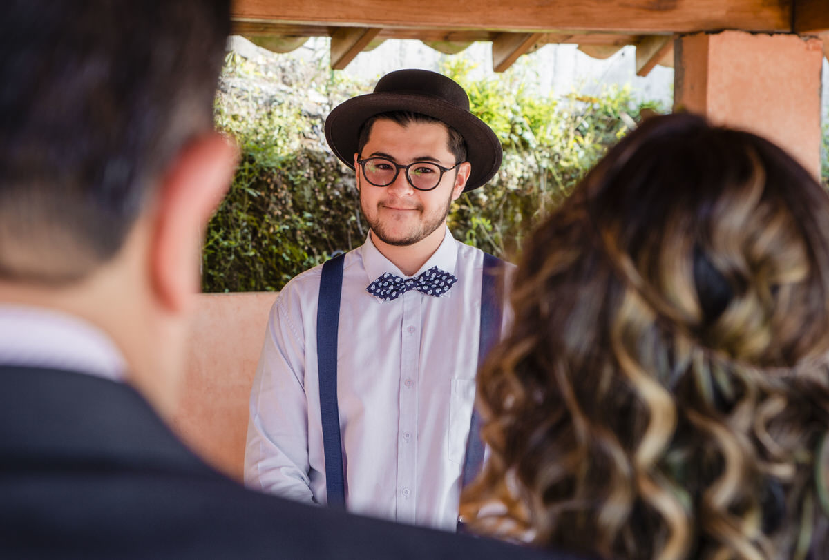 Encuentro de los novios en la Boda Daniela Y David