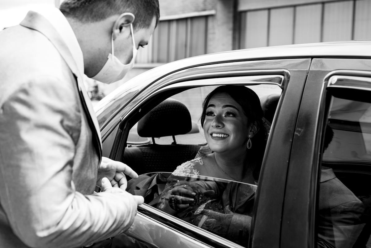 Llegada de la novia a la boda de Leidy & Javier