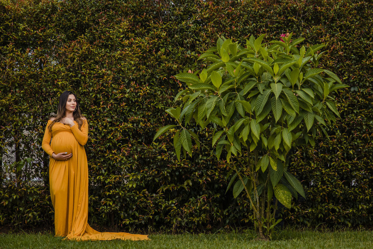 Viviana en su sesión de maternidad en espera de Isaac