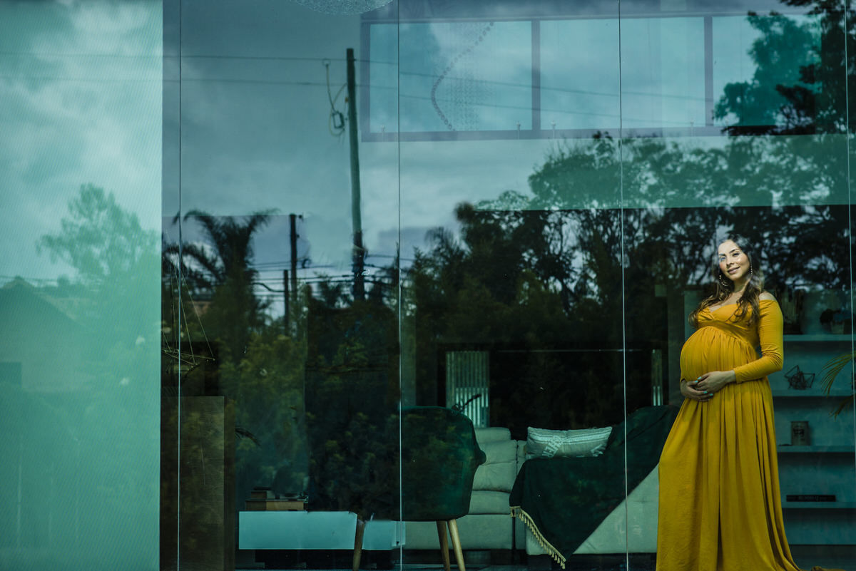 Viviana en su sesión de maternidad en espera de Isaac