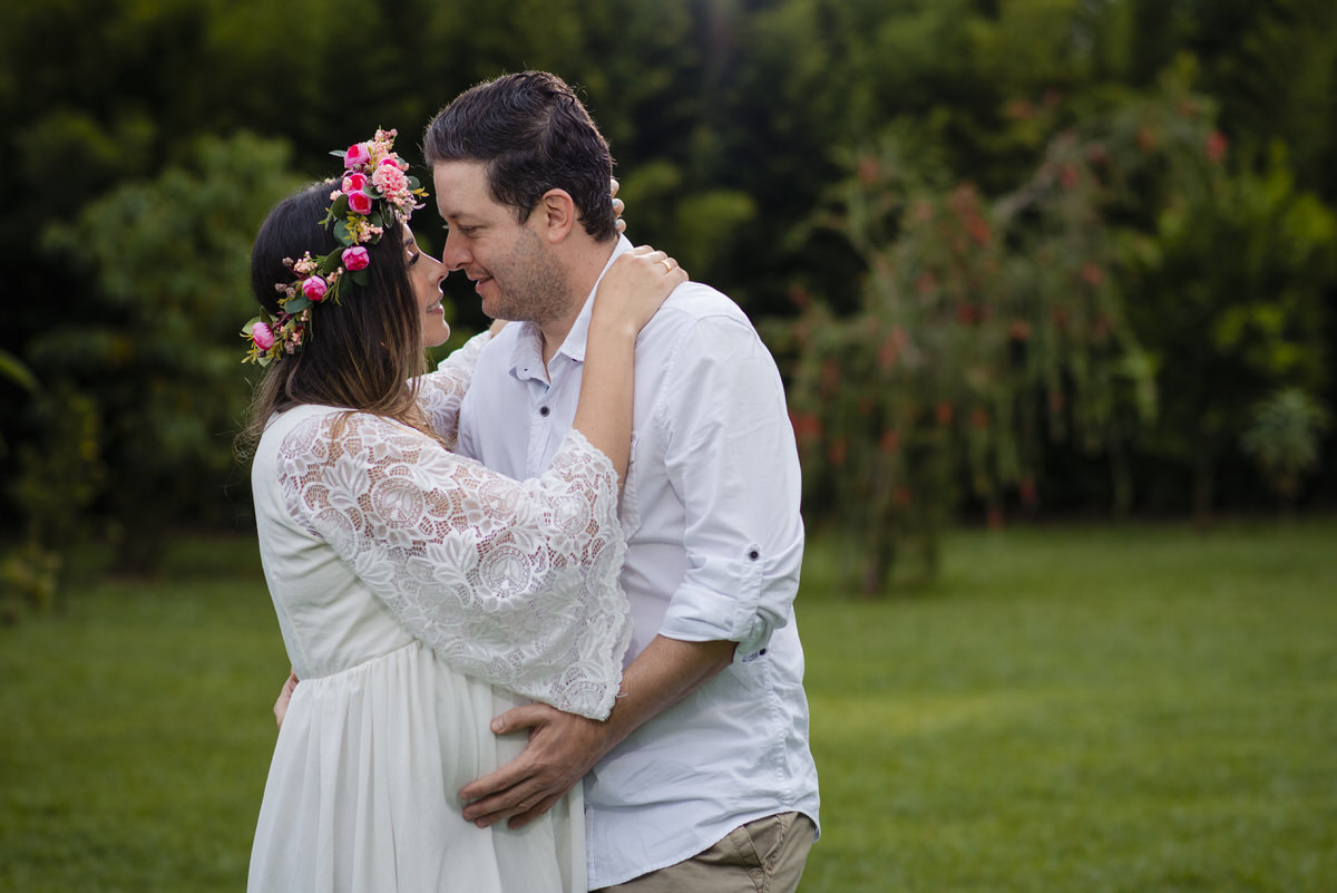 Viviana en su sesión de maternidad en espera de Isaac