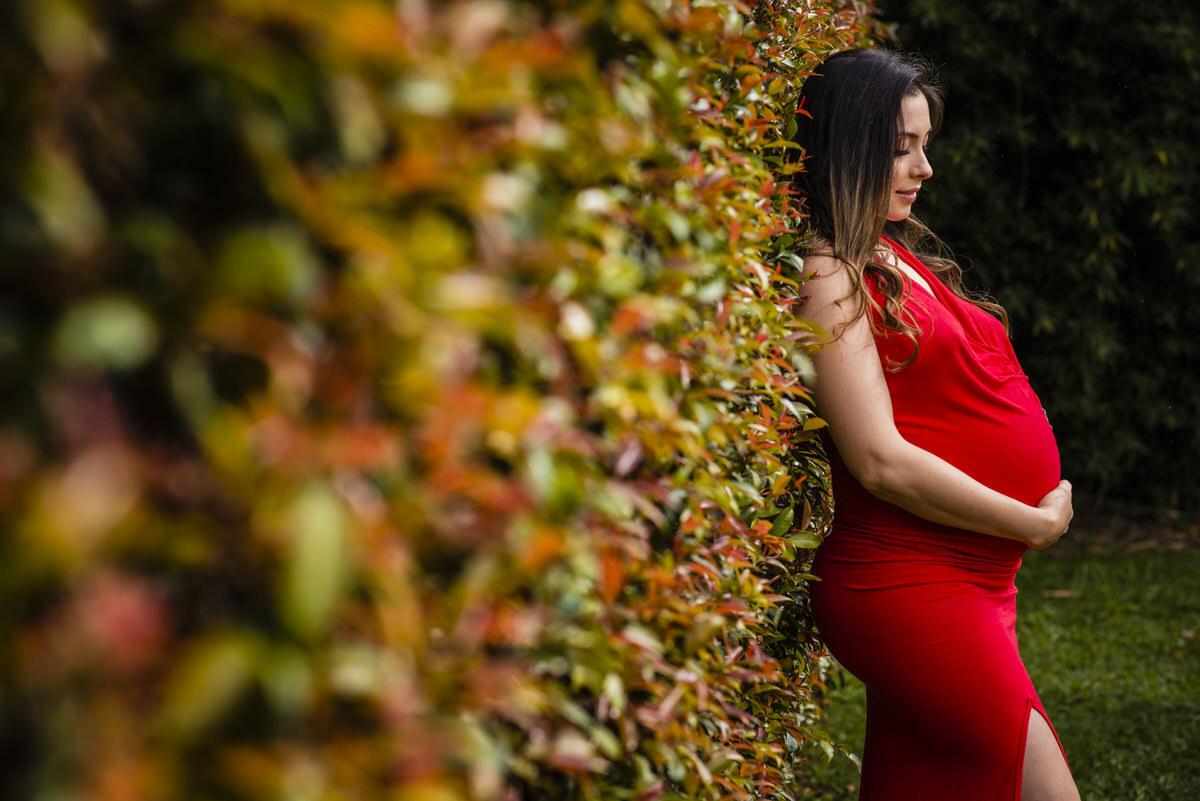 Viviana en su sesión de maternidad en espera de Isaac