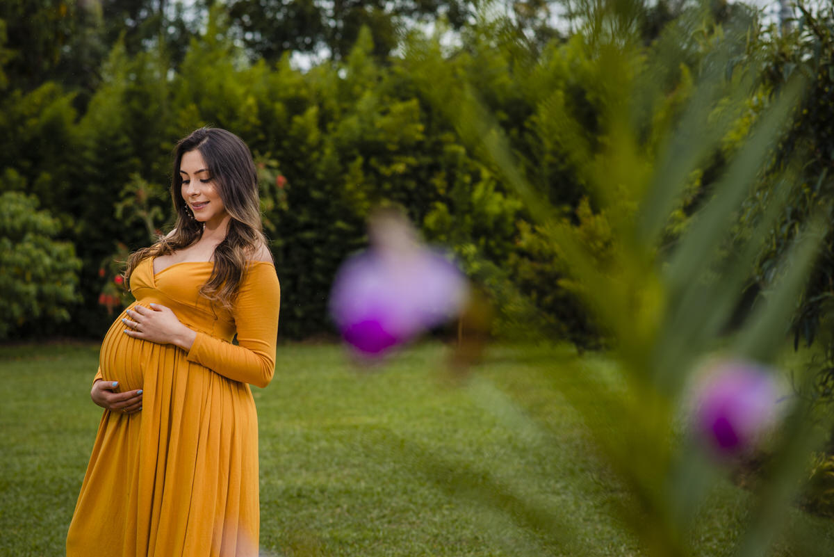 Viviana en su sesión de maternidad en espera de Isaac