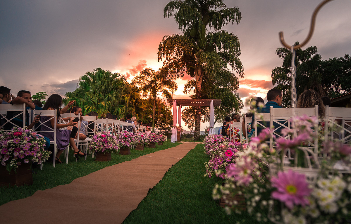 Cerimonia de Casamento no por do sol em Pindamonhangaba