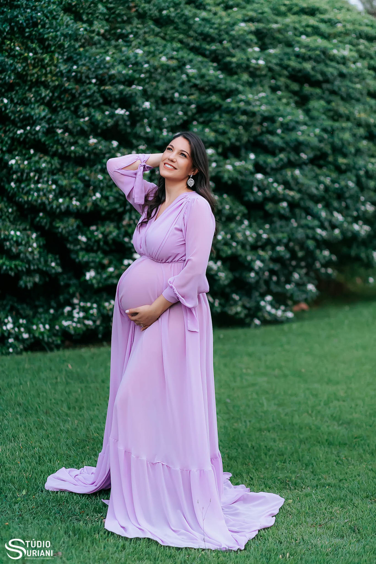 posoe para fotos de gestação em