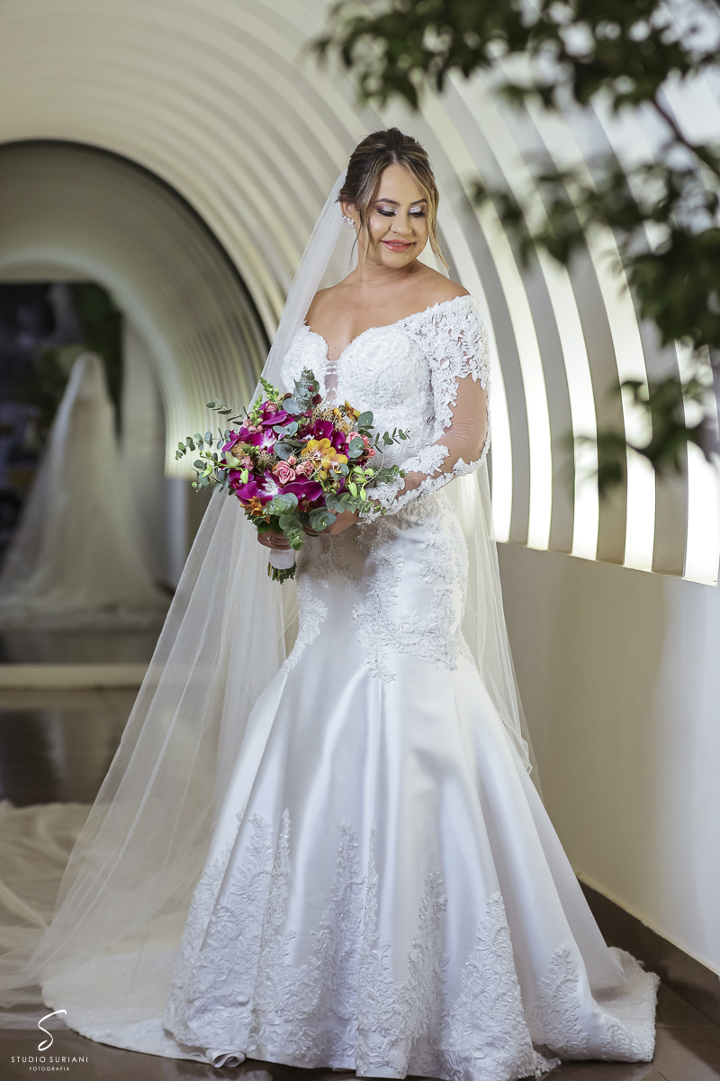 Retratos da noiva no dia do casamento 