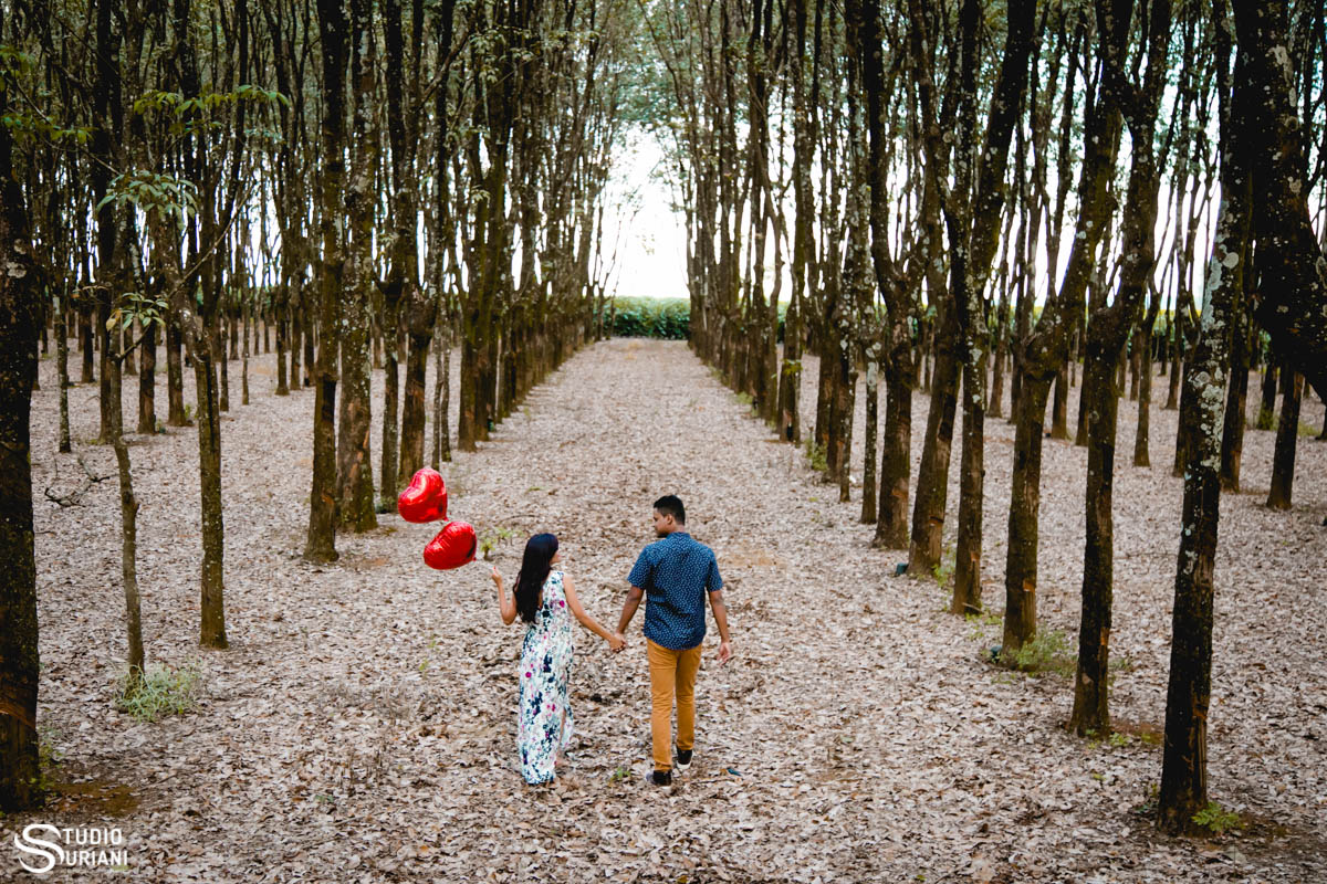 foto com balã vermelho