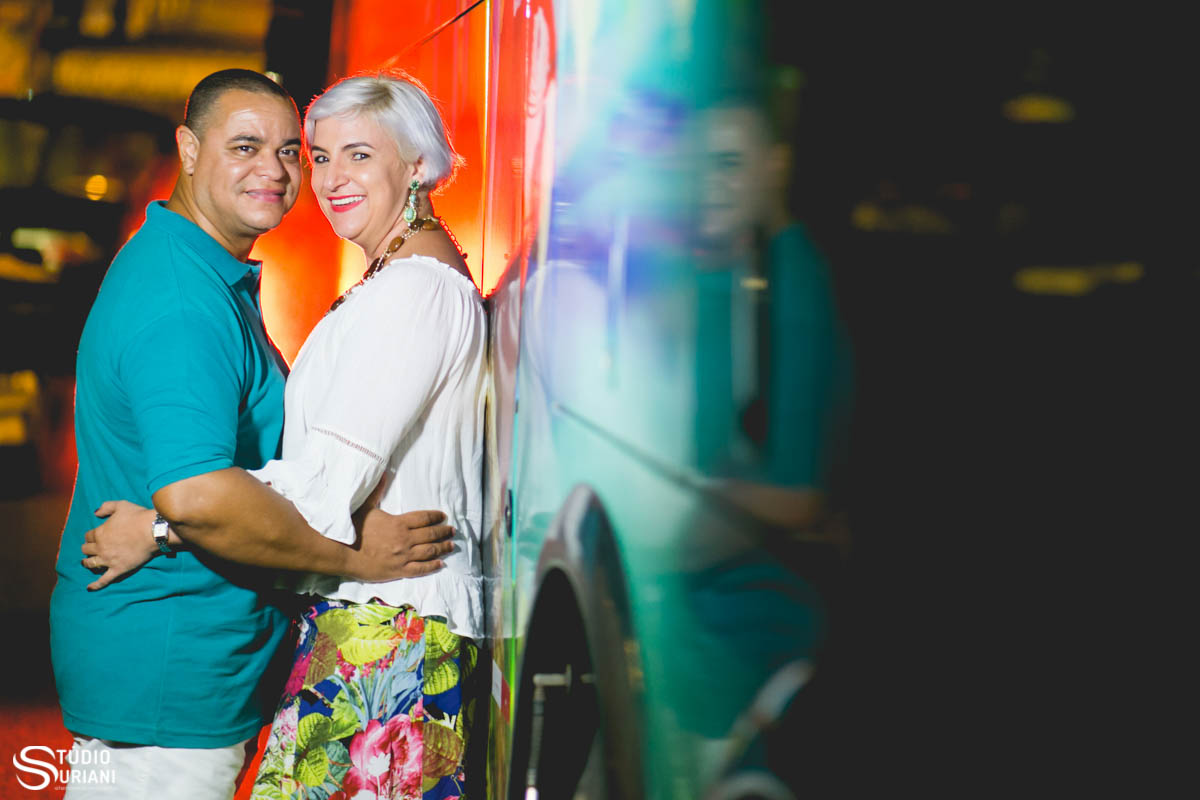 Ensaio na empresa de ônibus que levou o ensaio para viajar