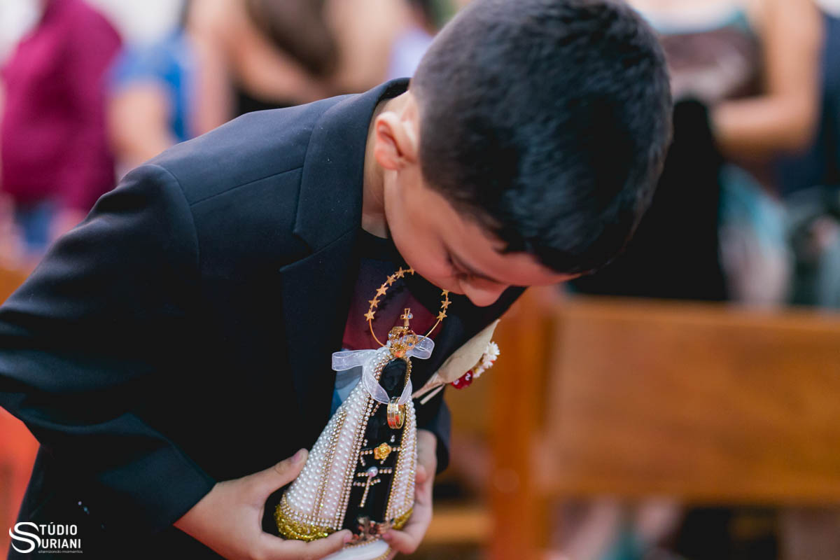 Entrada as alianças com a imagem de nossa semnhora