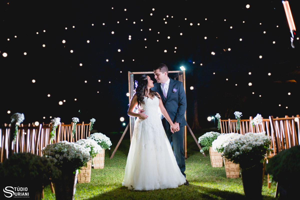 fotografia criativa com céu estrelado.