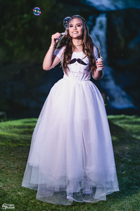 Fotos com bolha de sabão e vestidinho tuli