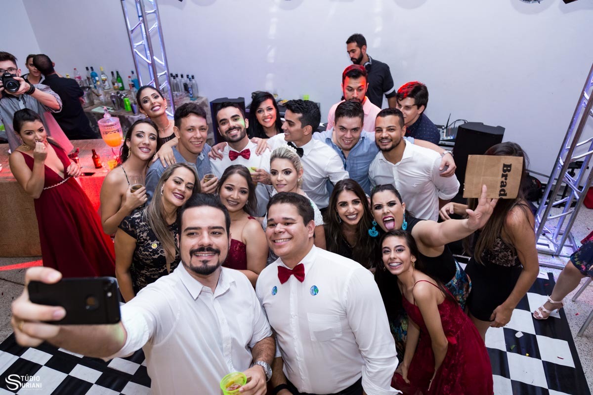 Família reunida para fotos 