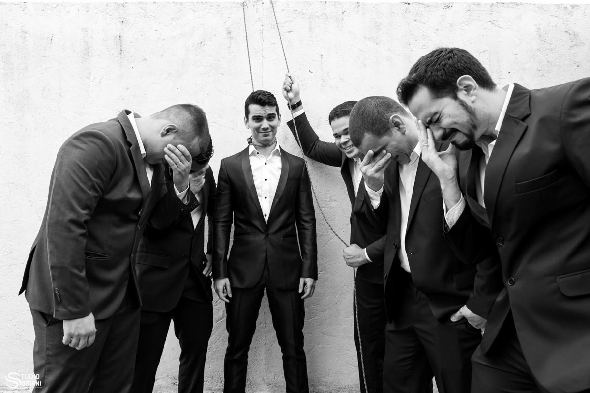 Making of de noivo com padrinhos