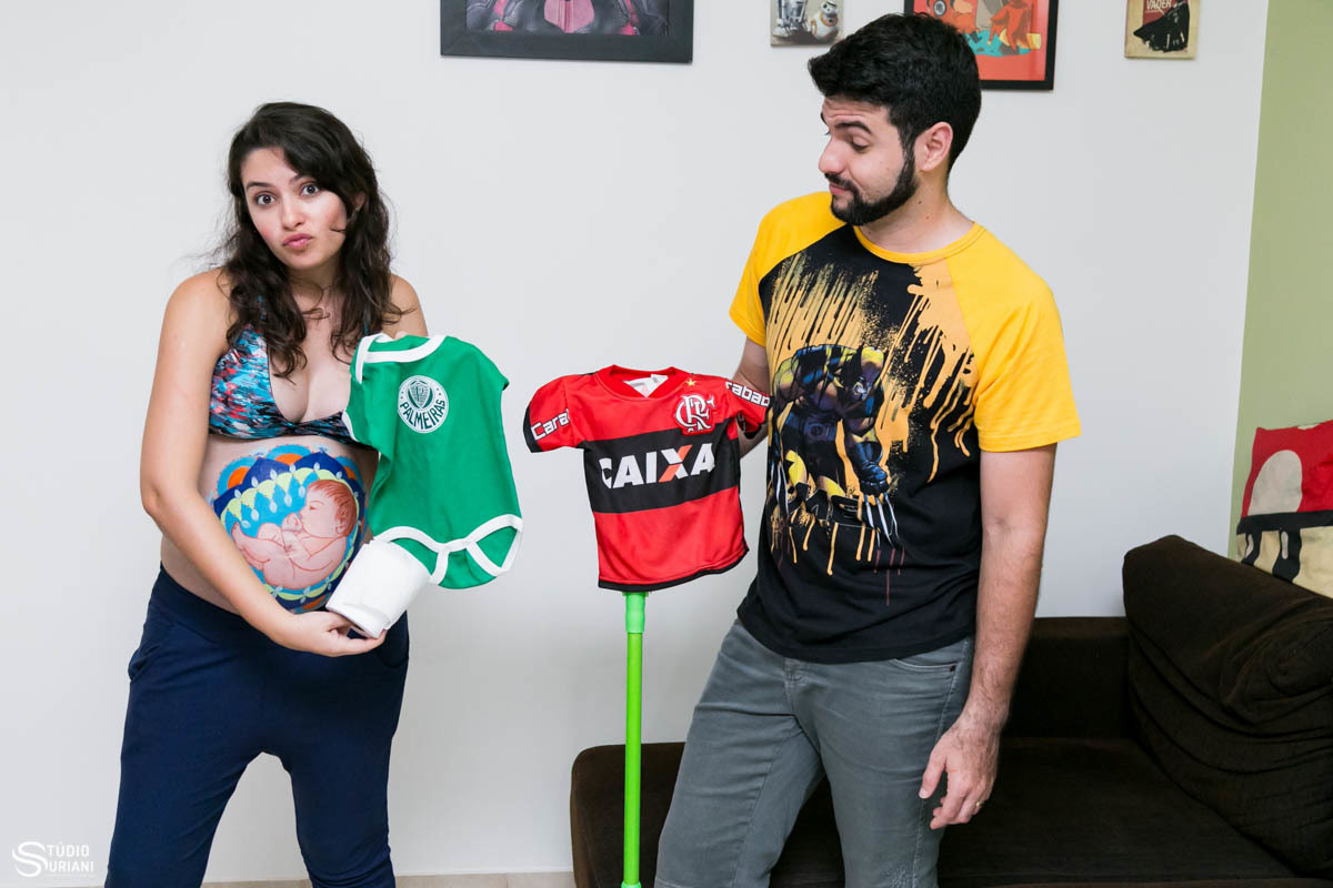 Foto brincado com o time do outro