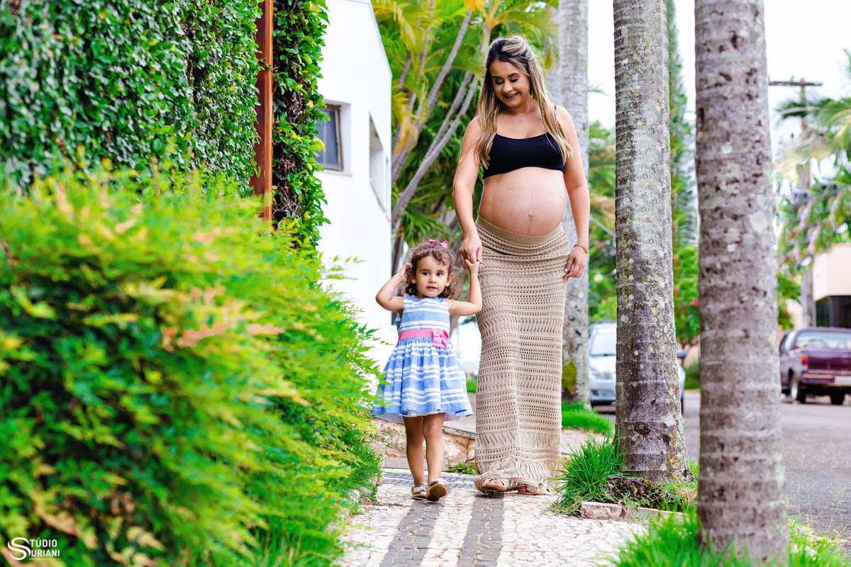 ensaio gestante com filha