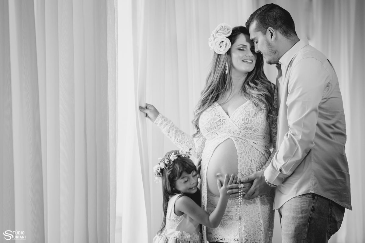 Ensaio de família em casa