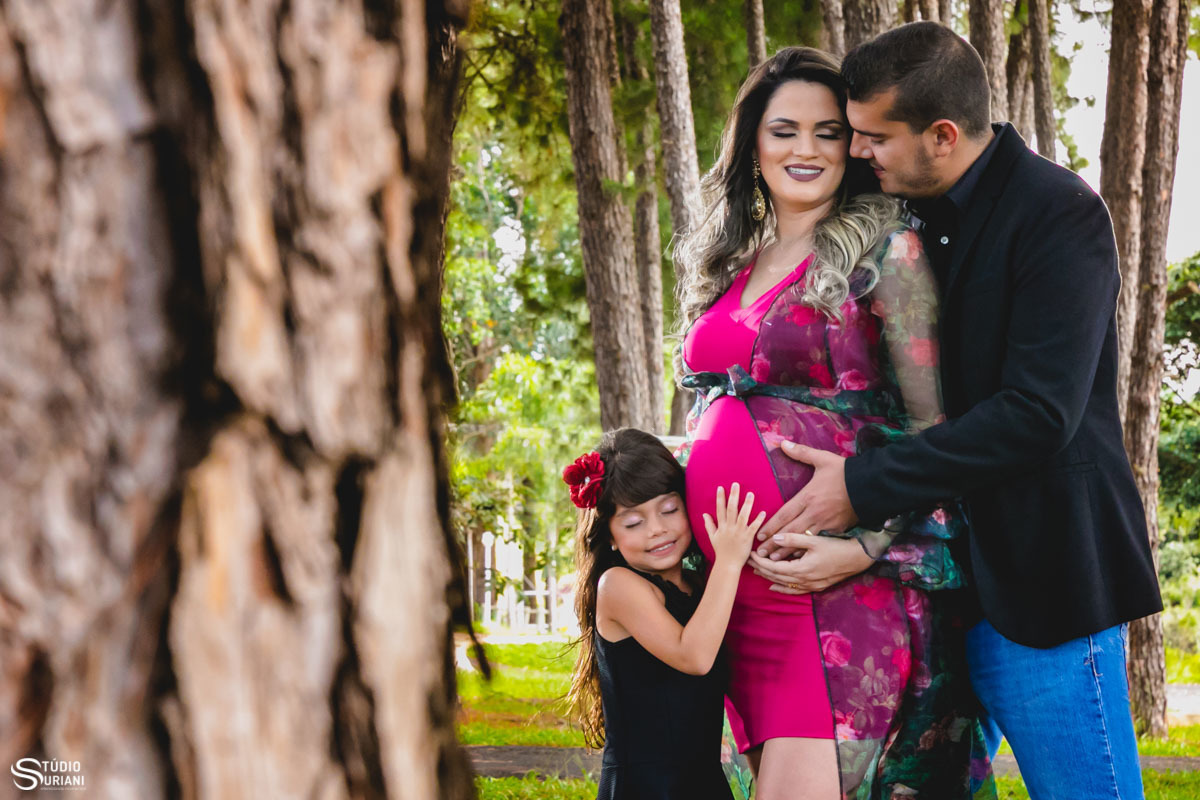 Ensaio gestacional com família