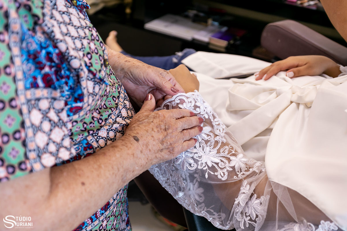 hobby noiva com mangas bordadas a mãe em Uberlândia 