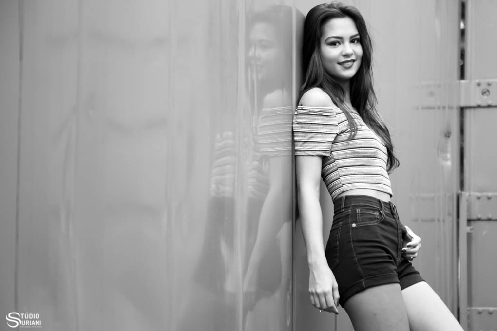 fotografia preto e branco de debutante