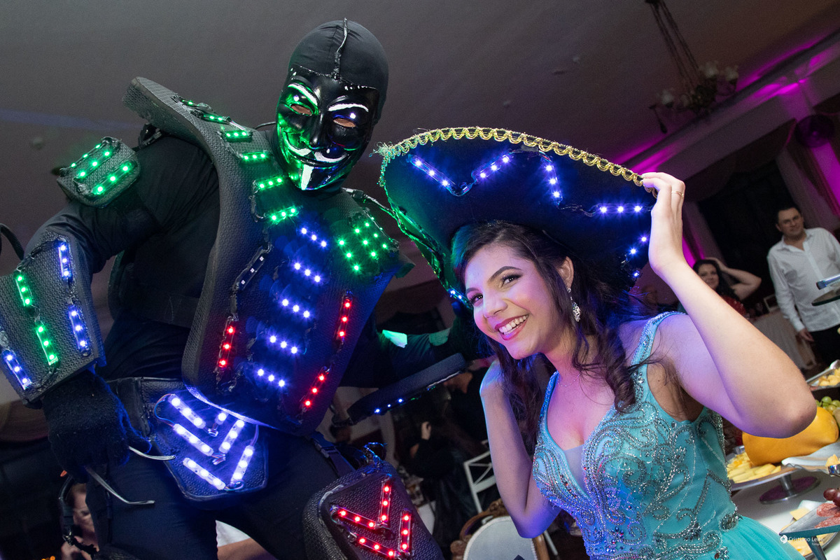 robô de led festa debutante