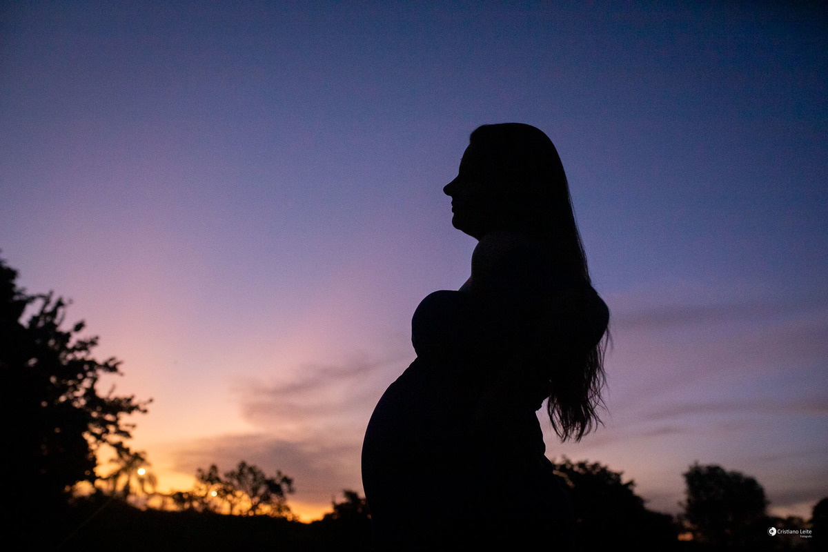 silhueta futura mamãe