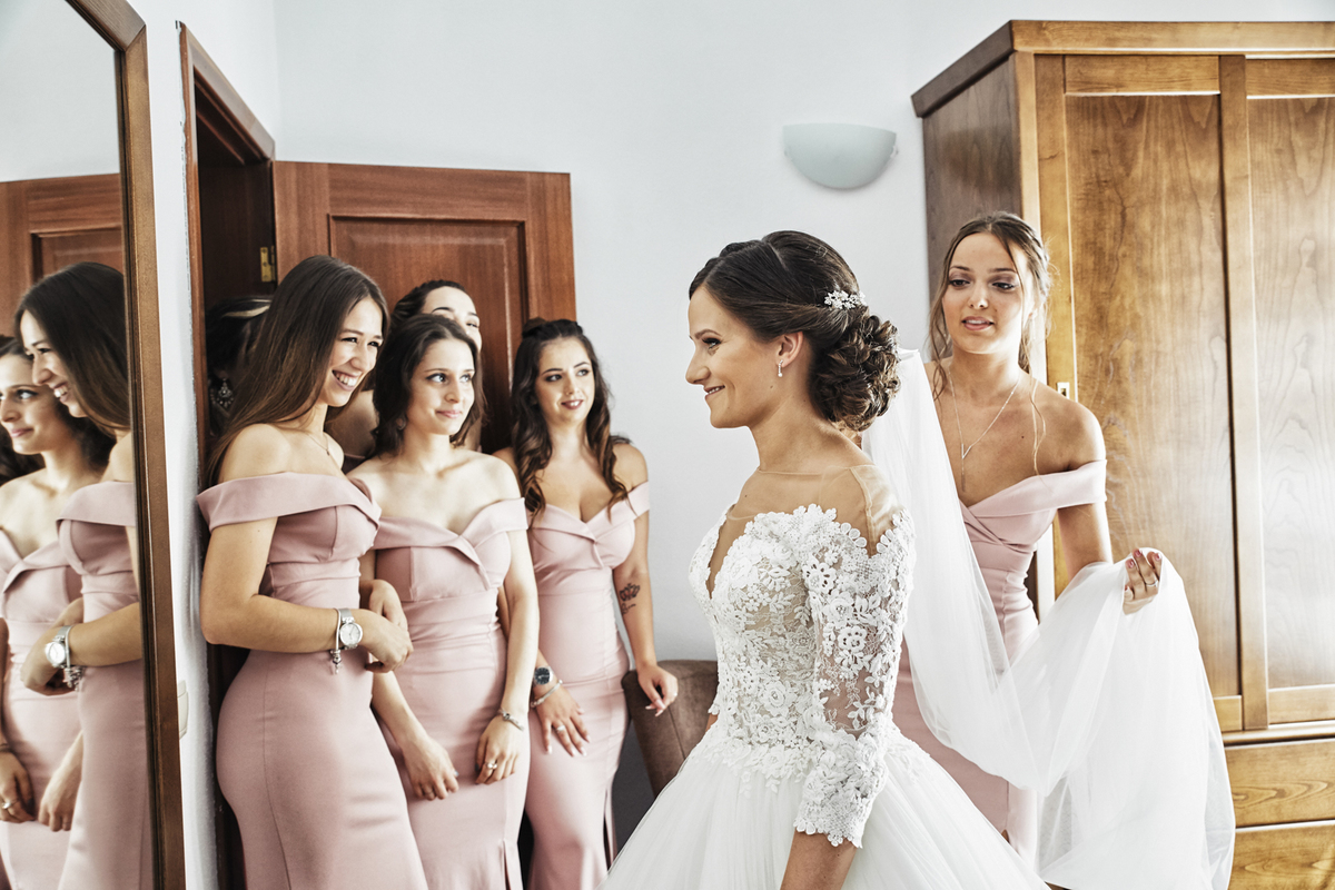 damas, damas de honor, damas de honra, preparação da noiva