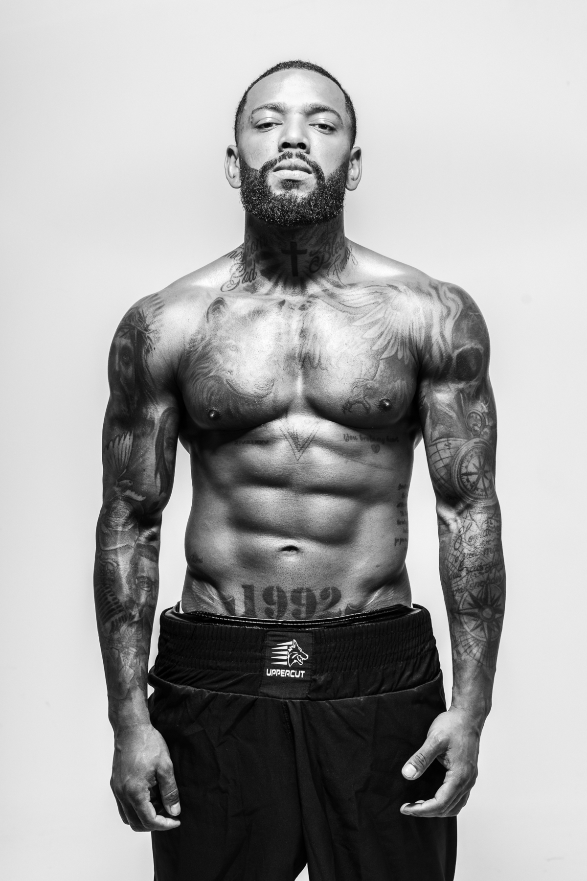 retrato shape nego do borel para luta de boxe com mc gui pelo fotografo de moda paulo henrique lima