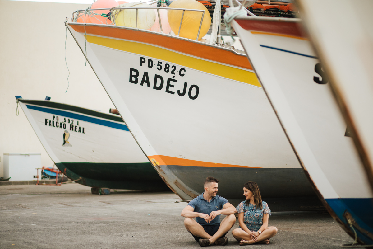 sessão de namoro no porto da ribeira quente açores