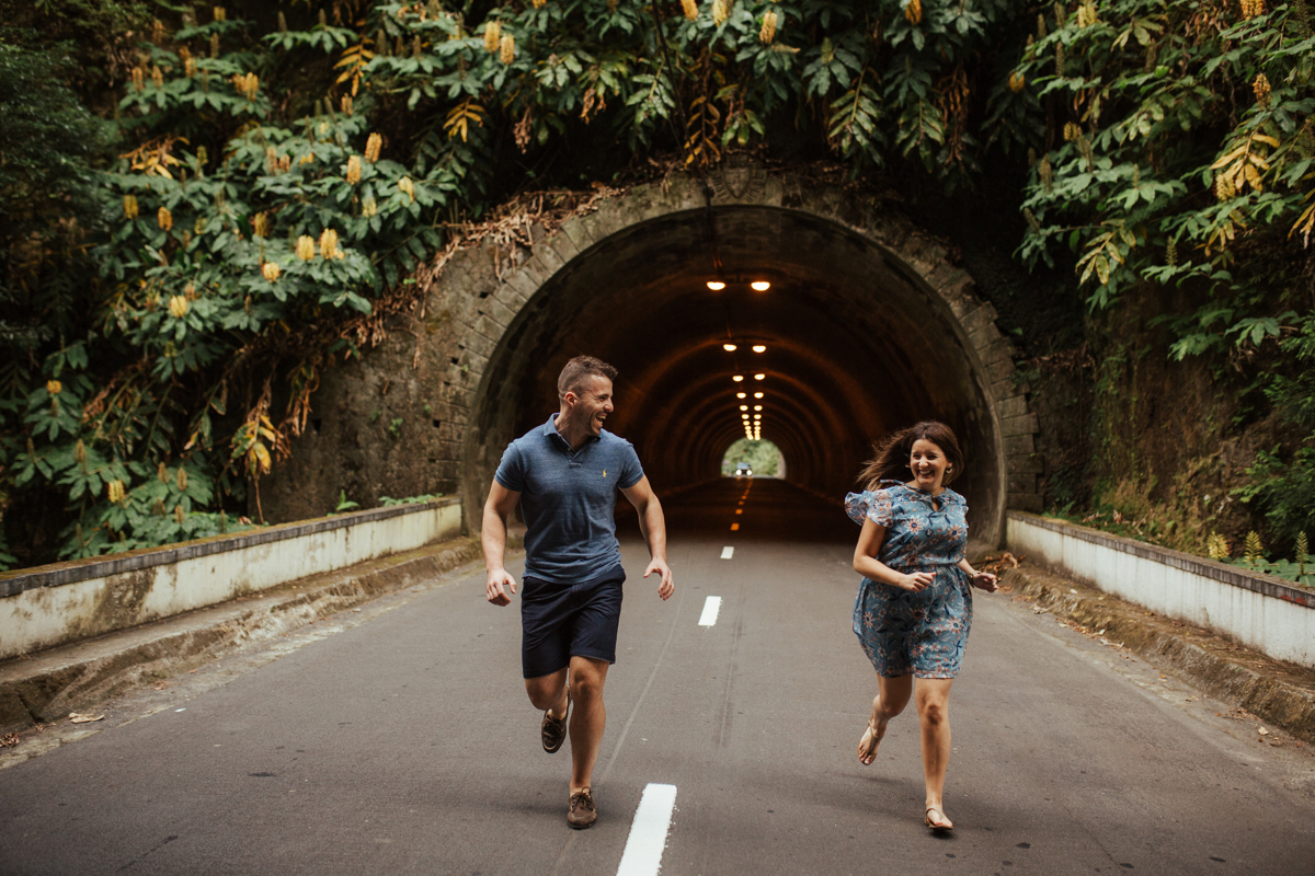 correndo no tunel da ribeira quente
