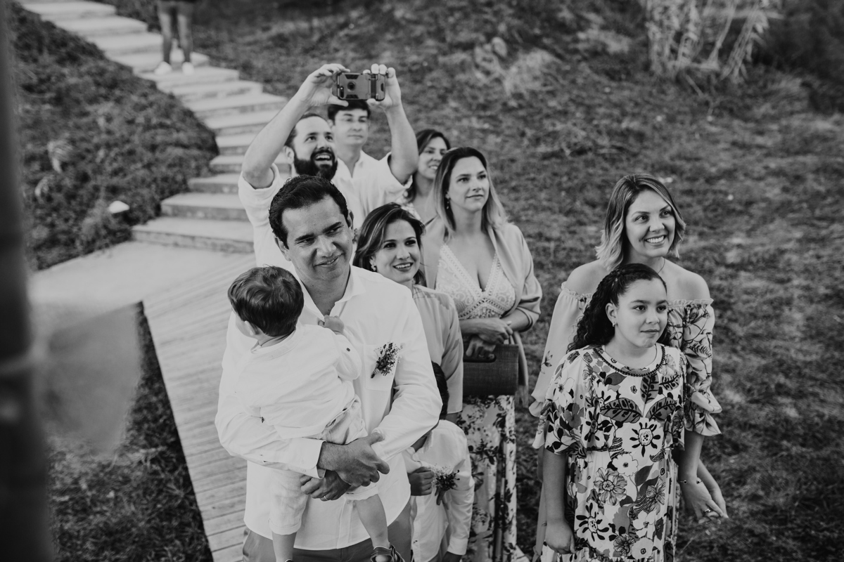 convidados no casamento em Santa Bárbara Eco Beach Resort