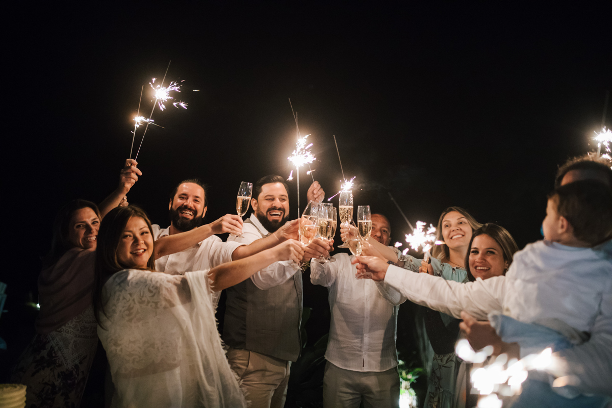estrelinhas no casamento Santa Bárbara Eco-Beach Resort