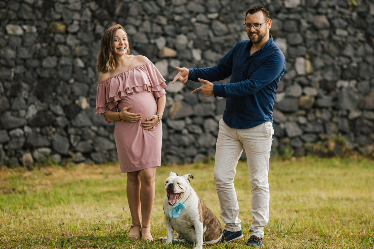 a nossa família na sessão de gravidez 