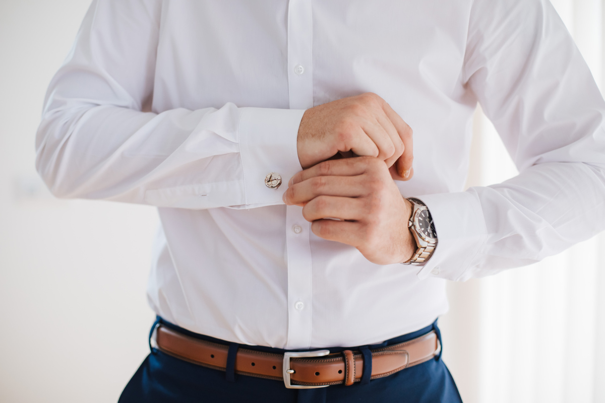 preparação do noivo no seu casamento nos açores